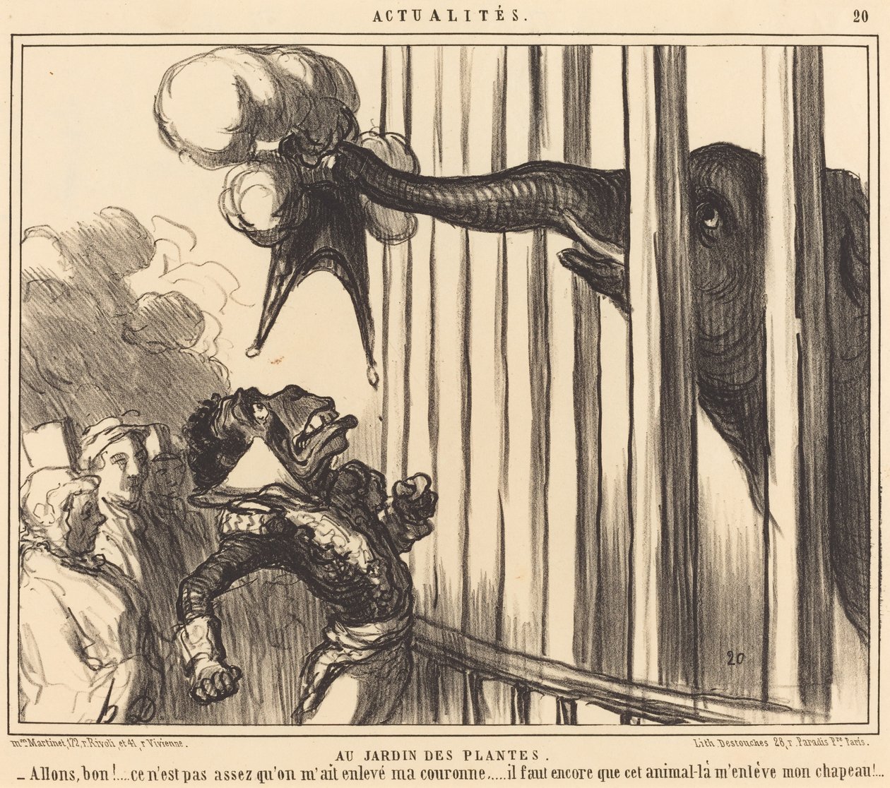 A Jardin des Plantesben alkotó: Honoré Daumier