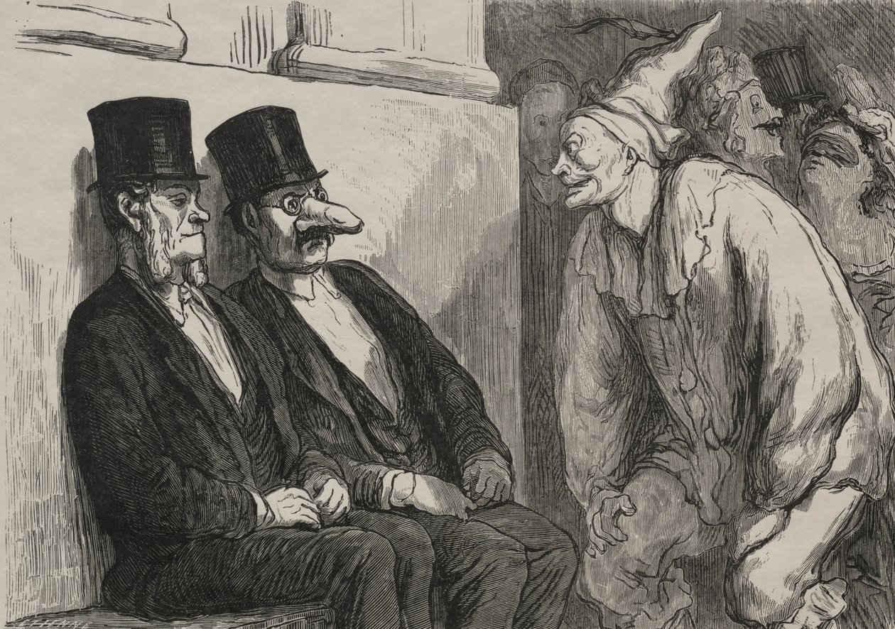 Az operabálon: túl jól szórakozol. alkotó: Honoré Daumier