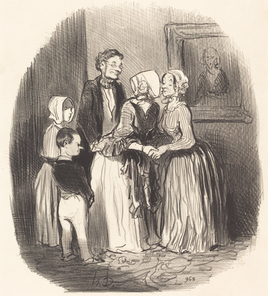 Újévkor látogassa meg... Rabourdin nénit alkotó: Honoré Daumier
