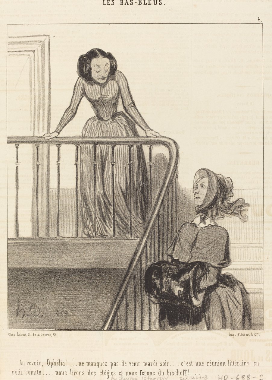 Viszlát, Ophelia!... ne hagyd ki... alkotó: Honoré Daumier