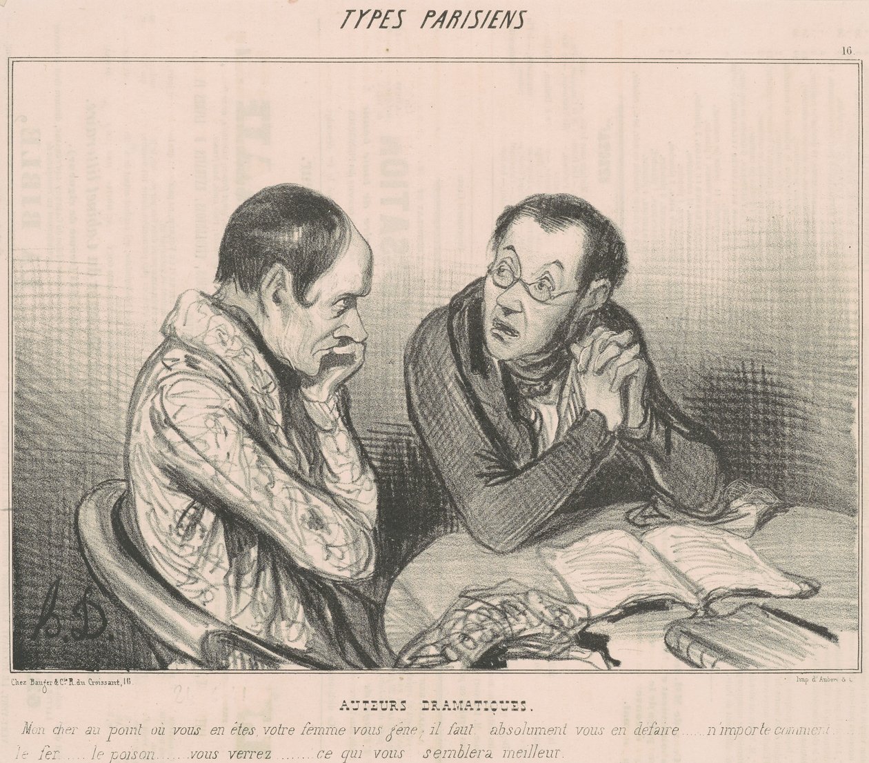 Drámaírók alkotó: Honoré Daumier
