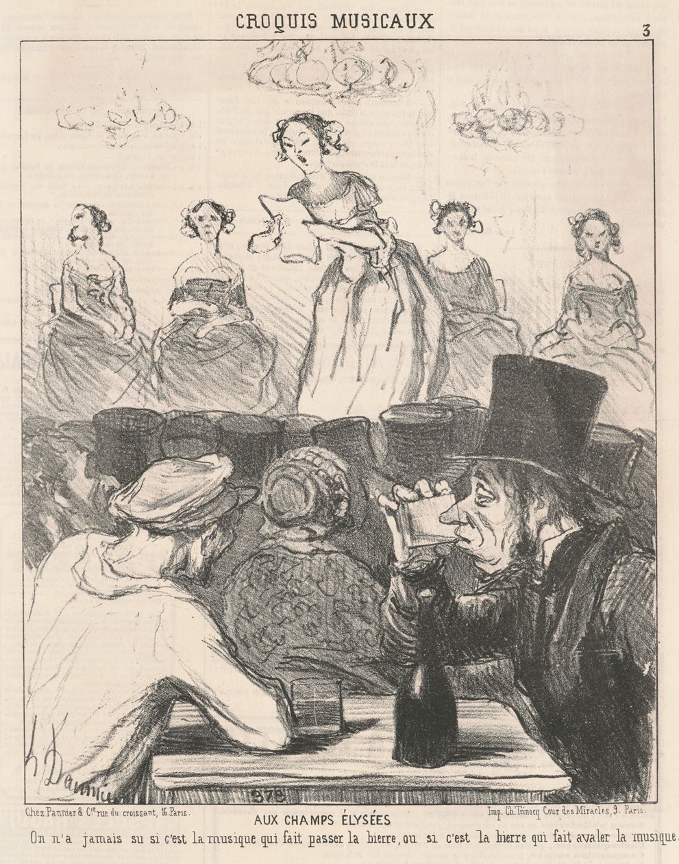A Champs Elysees-re alkotó: Honoré Daumier