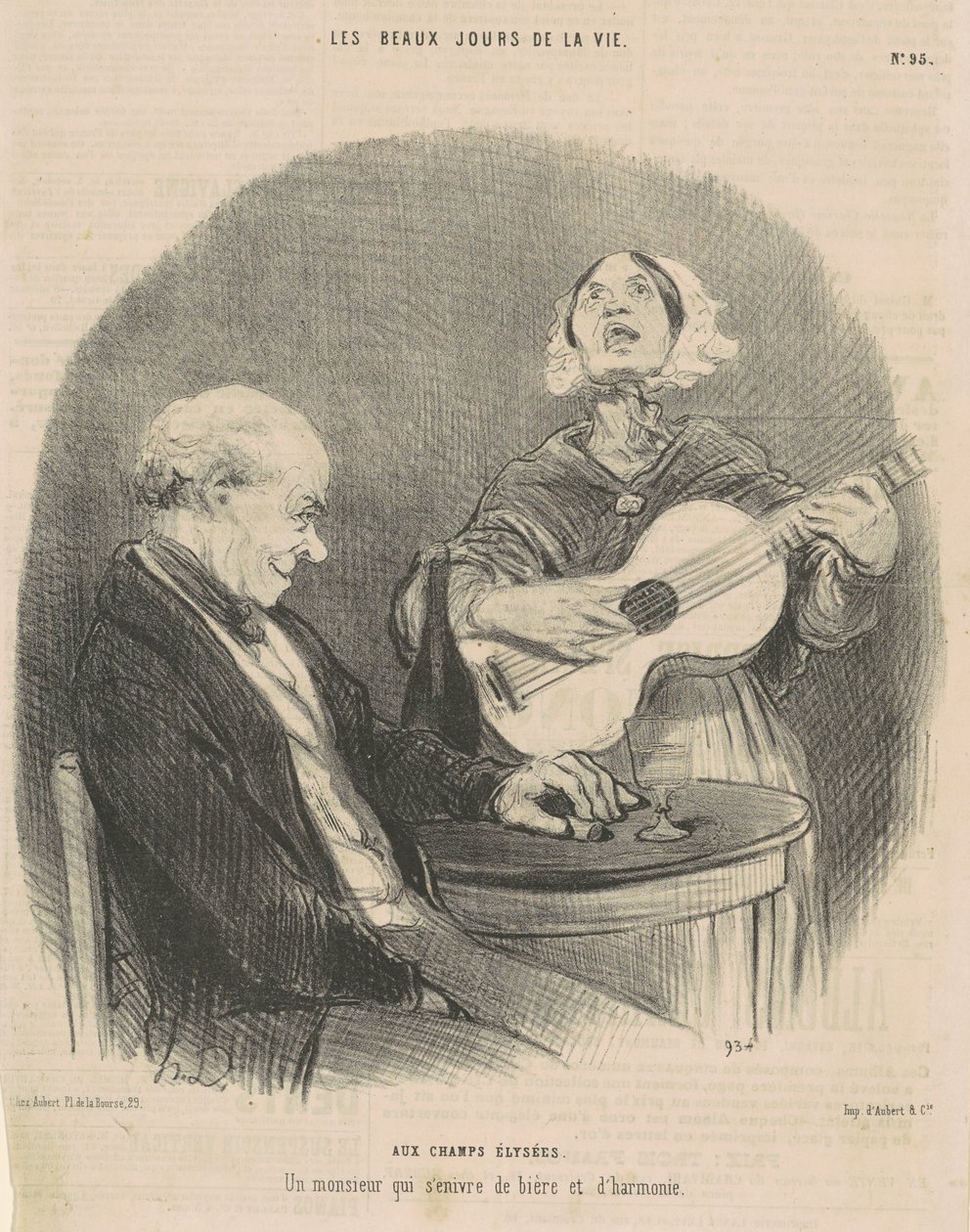A Champs Elysees-re alkotó: Honoré Daumier