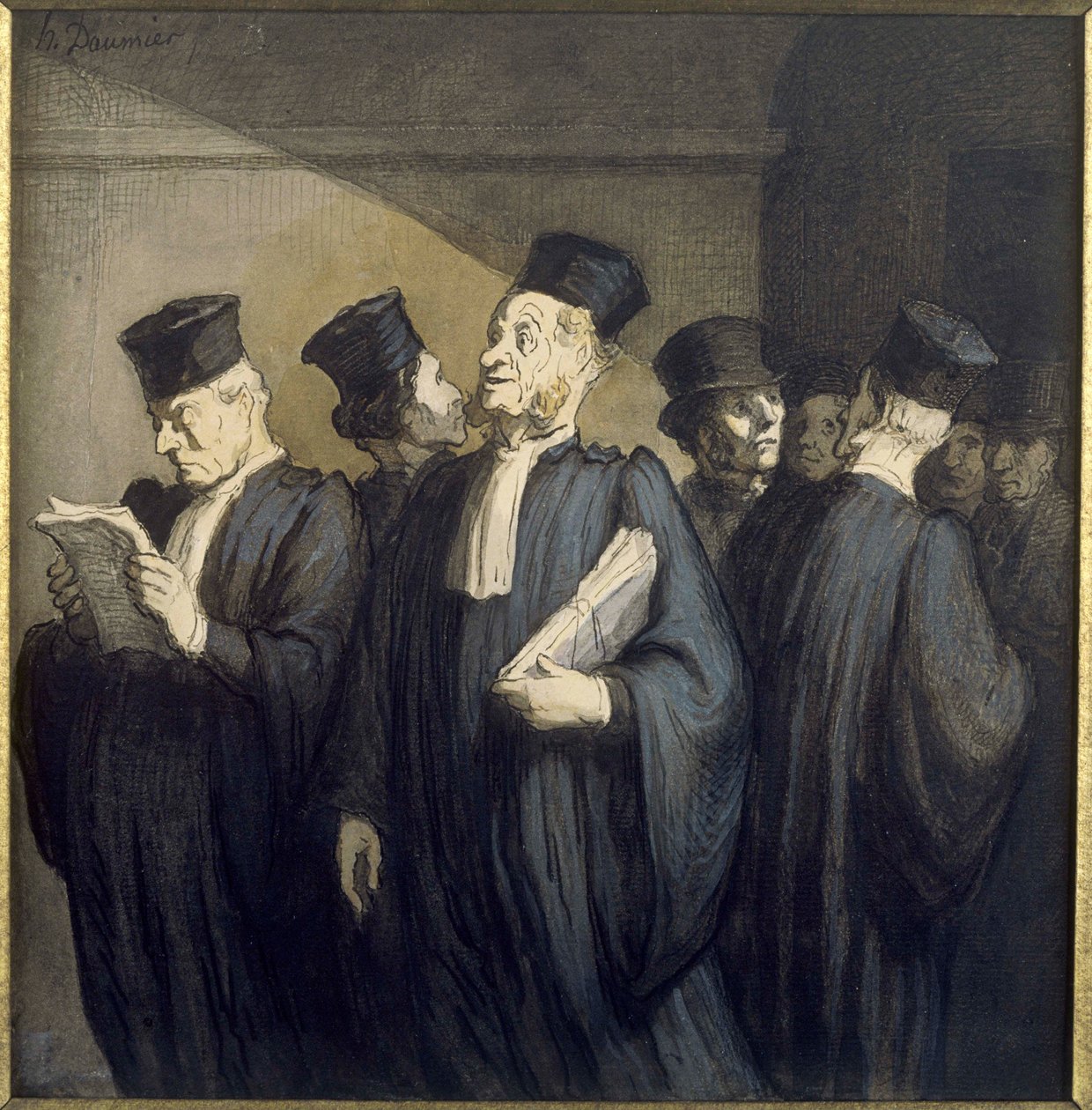 A meghallgatás előtt alkotó: Honoré Daumier