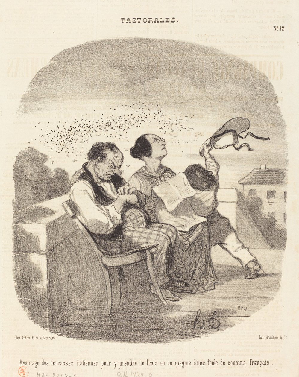Az olasz teraszok előnyei... alkotó: Honoré Daumier