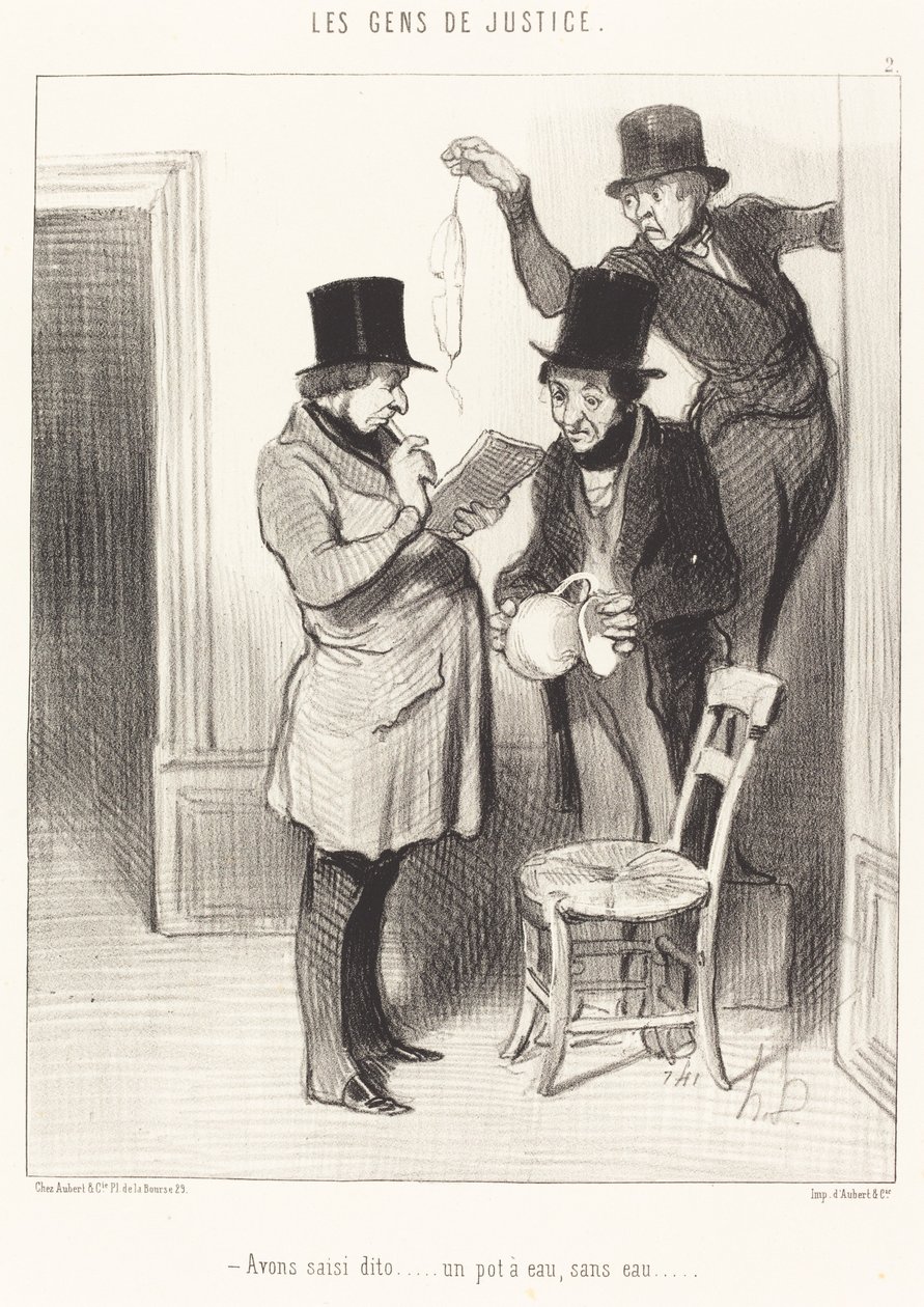 Megragadtunk egy edényt, víz nélkül alkotó: Honoré Daumier