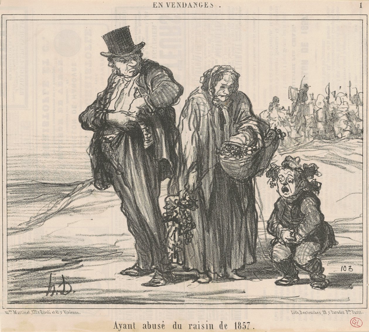 Visszaélve az 1857-es szőlővel alkotó: Honoré Daumier