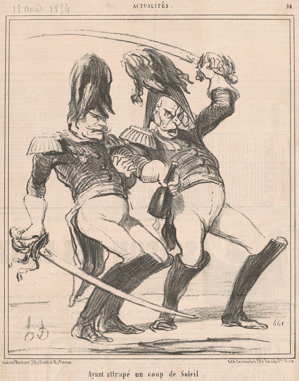 Miután elkapott egy leégést alkotó: Honoré Daumier