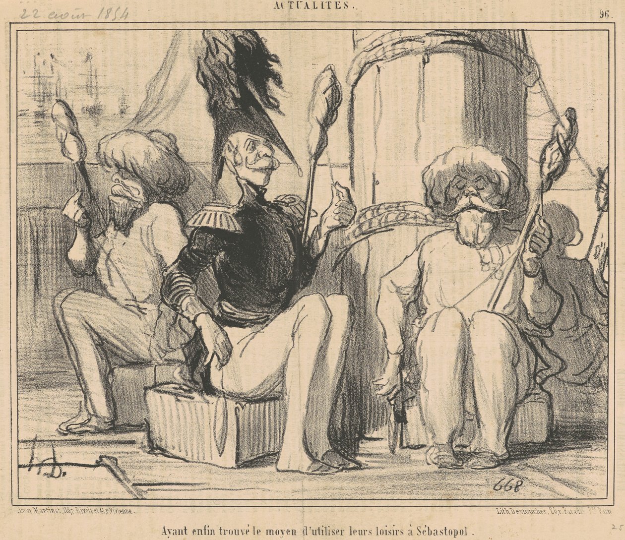 Végre megtalálták a módot a szabadidő eltöltésére! alkotó: Honoré Daumier