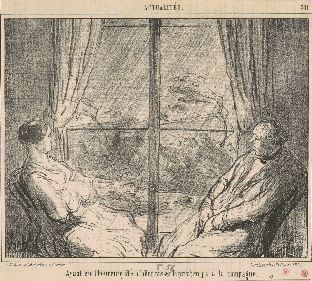 Az volt az ötlet, hogy menjek... alkotó: Honoré Daumier