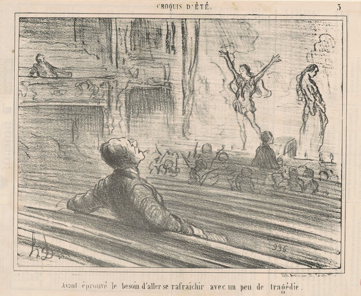 Miután úgy érezte, hogy frissíteni kell... alkotó: Honoré Daumier