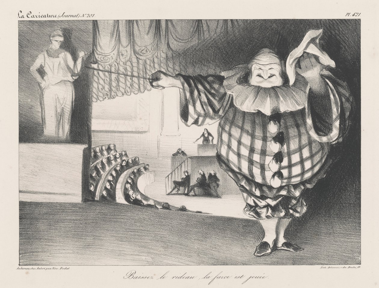 Engedje le a függönyt, a bohózat véget ért alkotó: Honoré Daumier