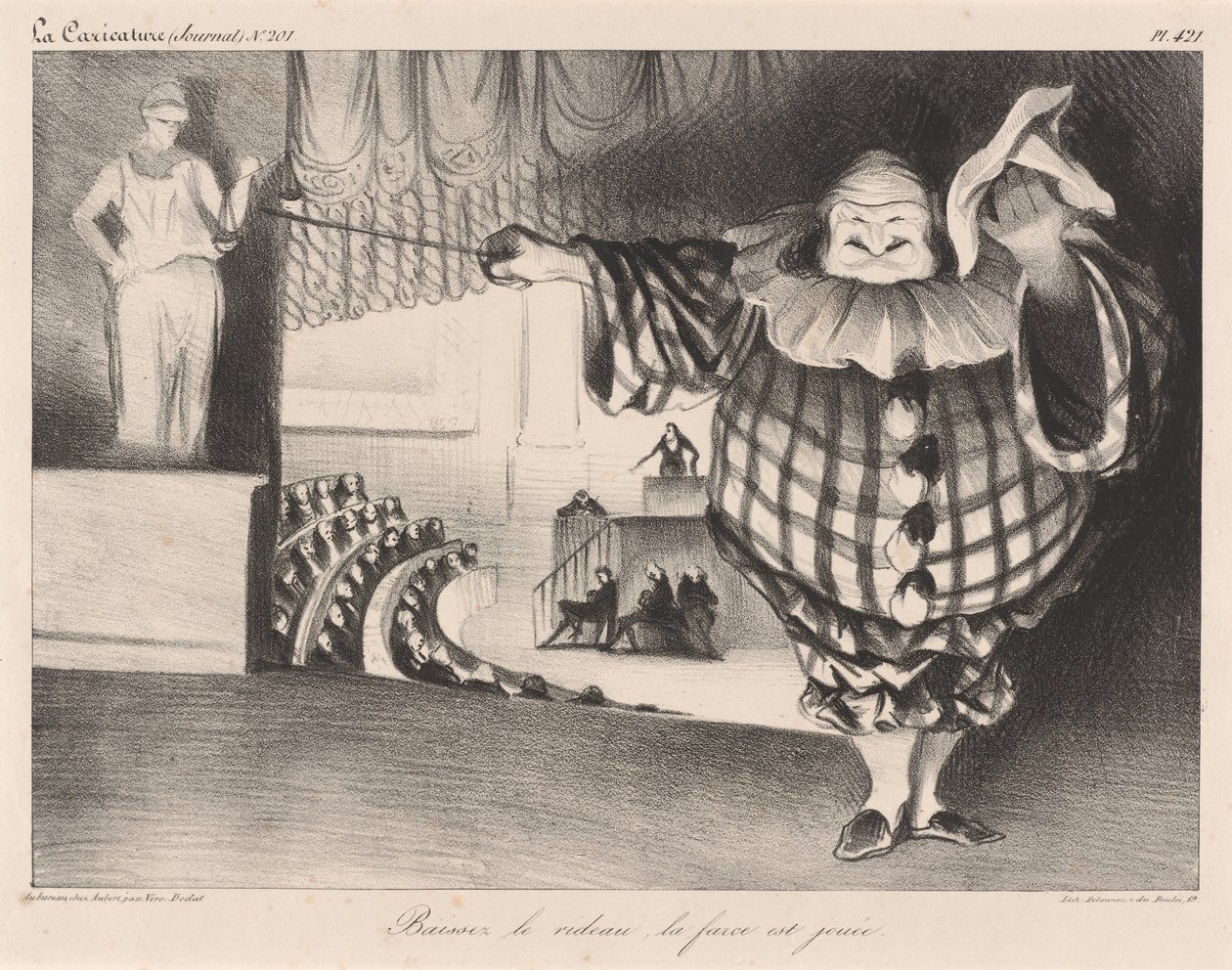 Engedd le a függönyt, vége a bohózatnak alkotó: Honoré Daumier