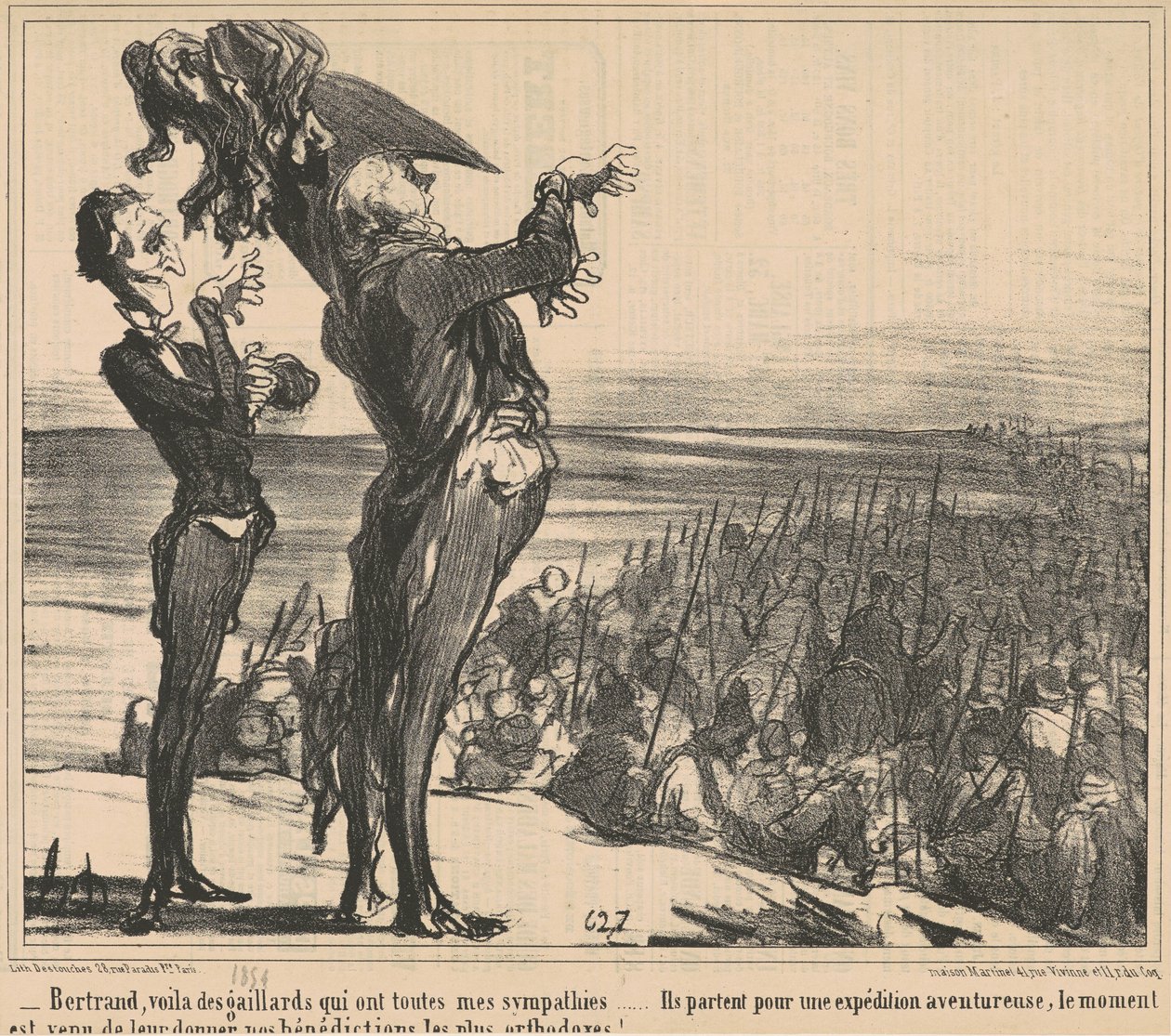 Bertrand, itt van néhány fickó... alkotó: Honoré Daumier