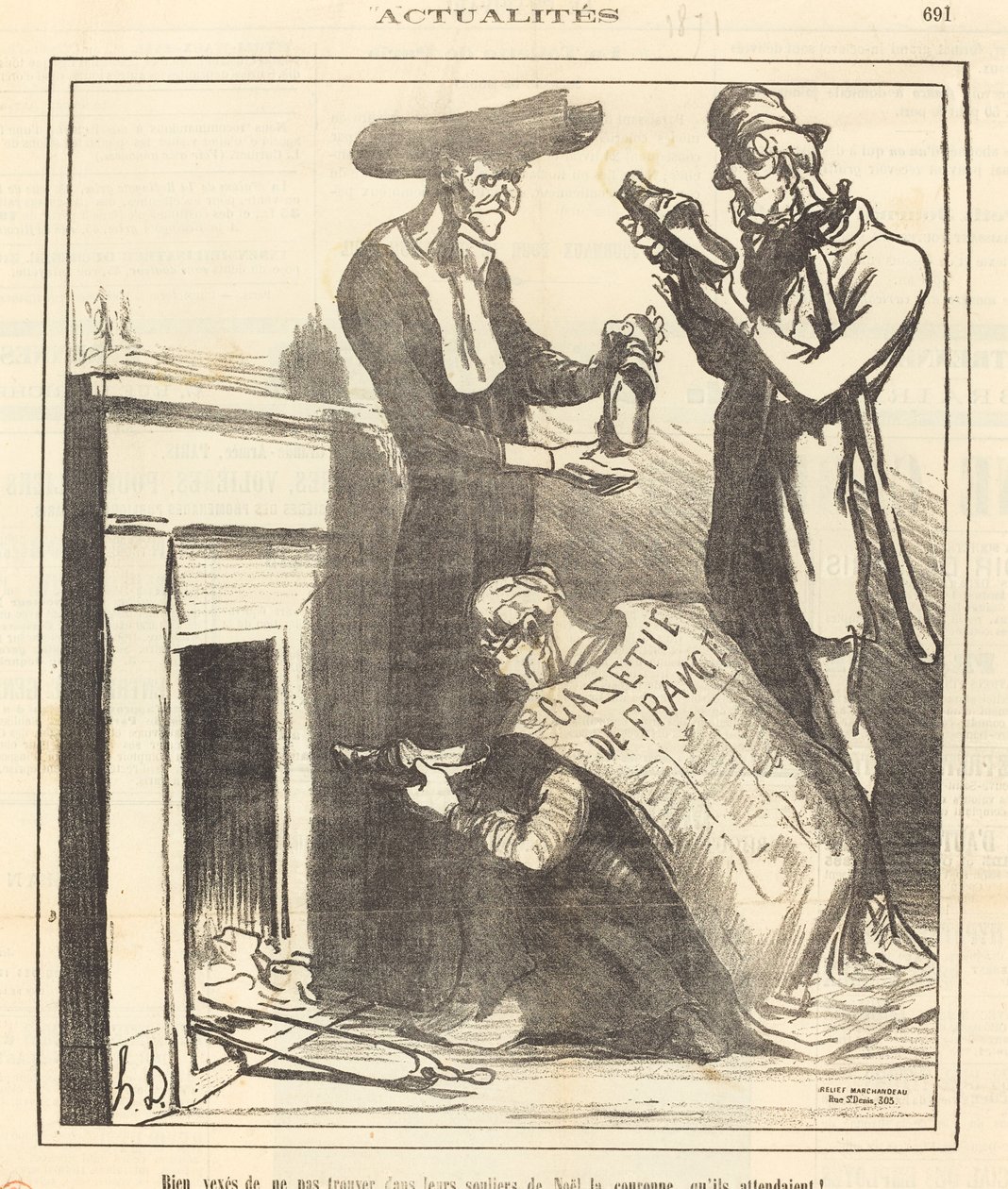 Nagyon ideges, hogy nem találom... a koronát... alkotó: Honoré Daumier