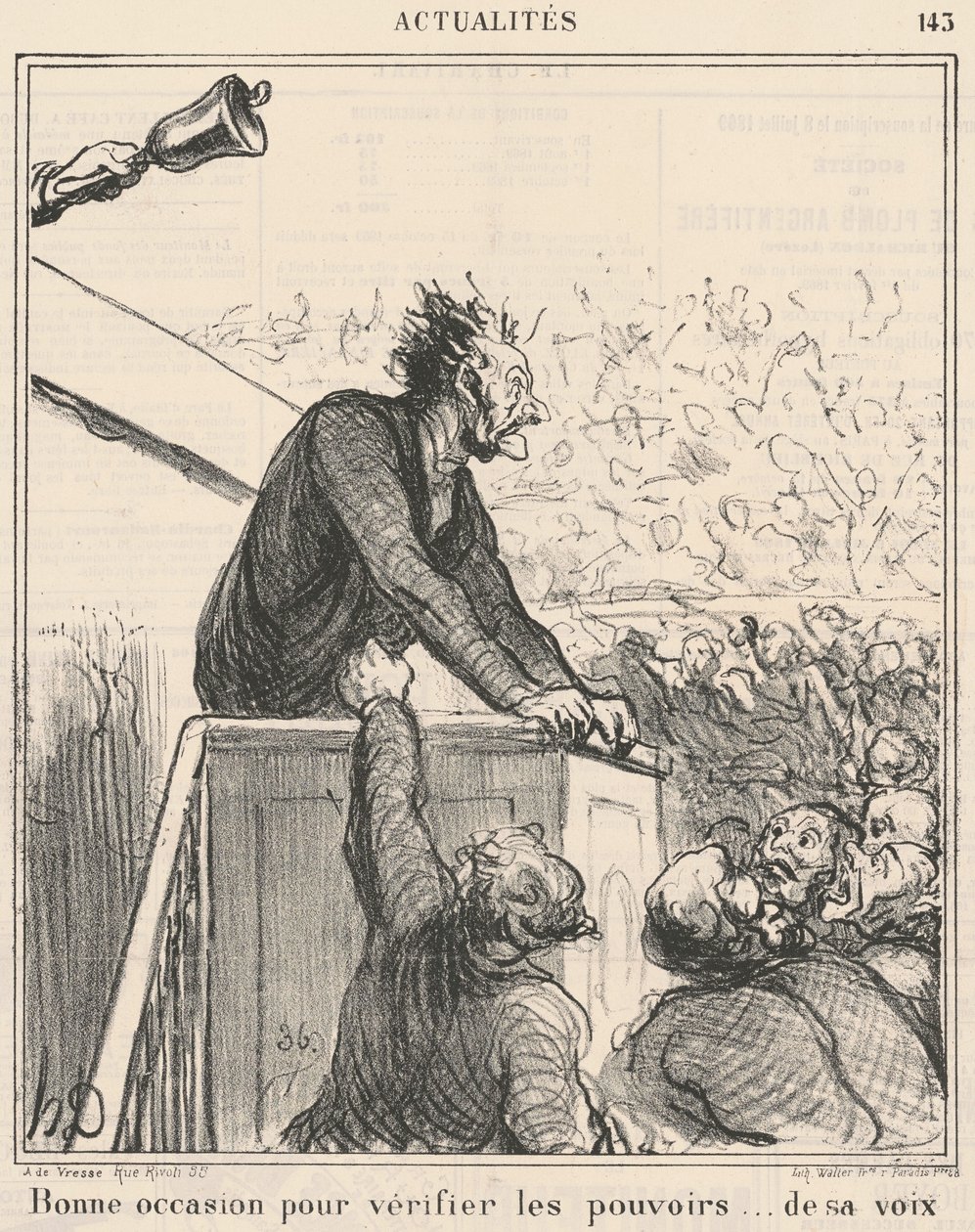 Jó lehetőség az ellenőrzésre... alkotó: Honoré Daumier