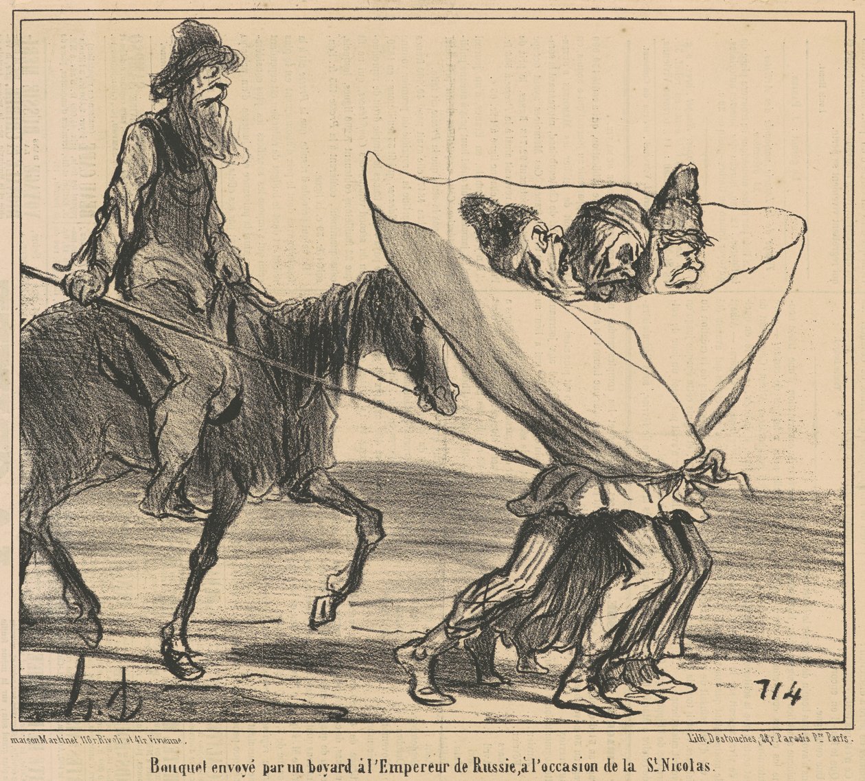 Csokrot küldtek ... Oroszország császárának ... alkotó: Honoré Daumier
