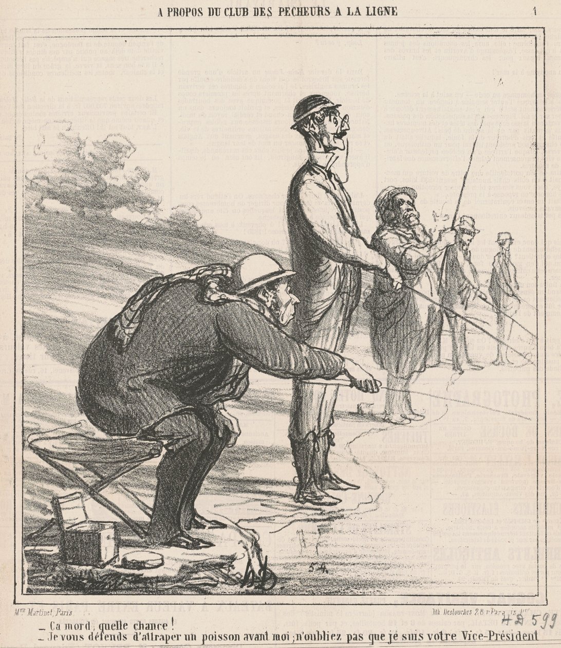 Harap, micsoda szerencse! megvédelek... alkotó: Honoré Daumier