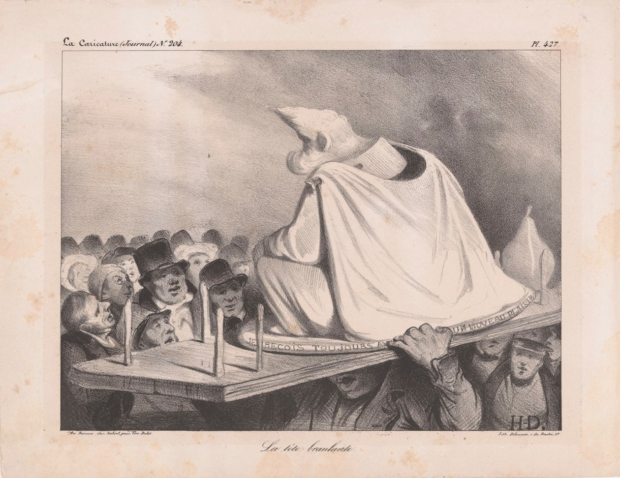 I. Lajos Fülöp 1773-1850, francia király karikatúrája, 1834. alkotó: Honoré Daumier