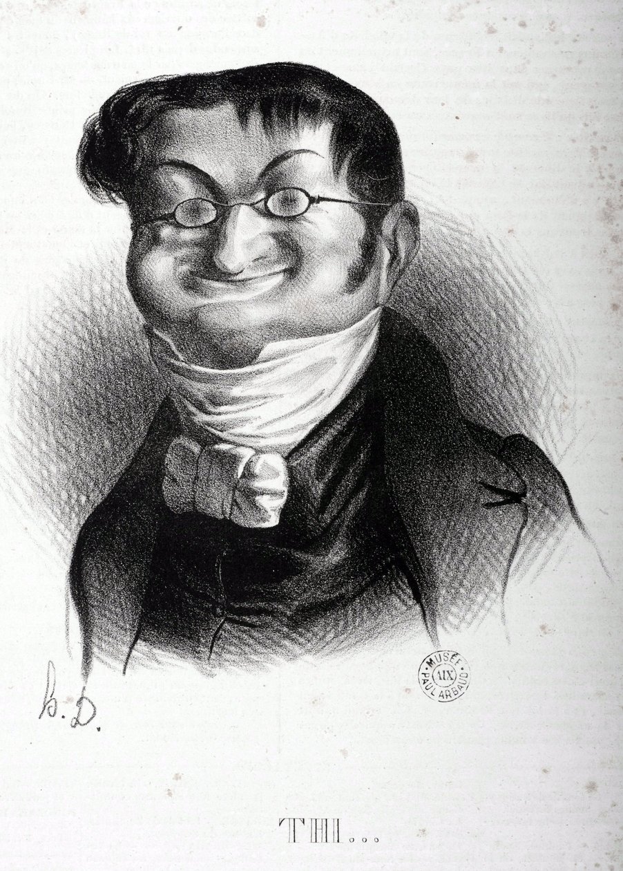 Adolphe Thiers (1797-1877) francia államférfi rajzfilmje. Honore Daumier (1808-1879) rajza. Arbaud Múzeum. alkotó: Honoré Daumier
