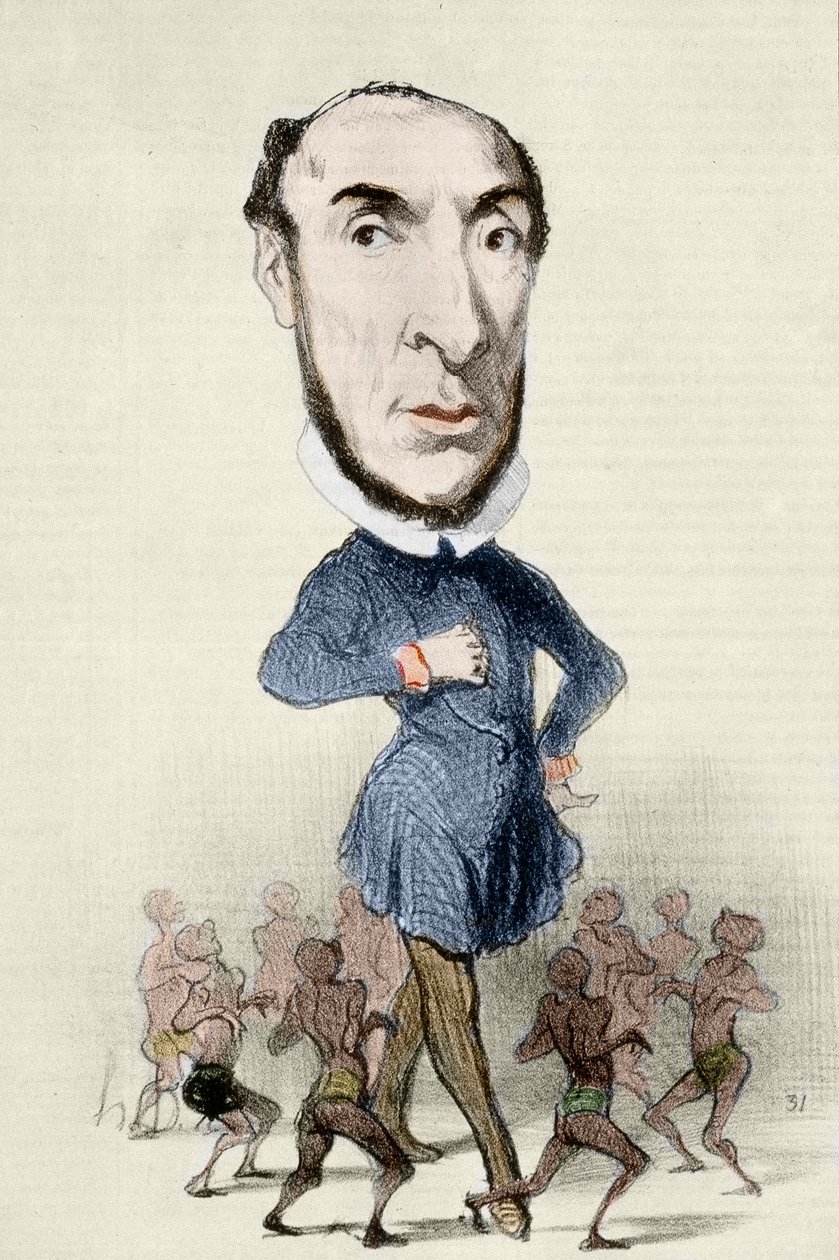 Rajzfilm Victor Schoelcherről (1804-1893) és a rabszolgaság eltörléséről – Honore Daumier. alkotó: Honoré Daumier