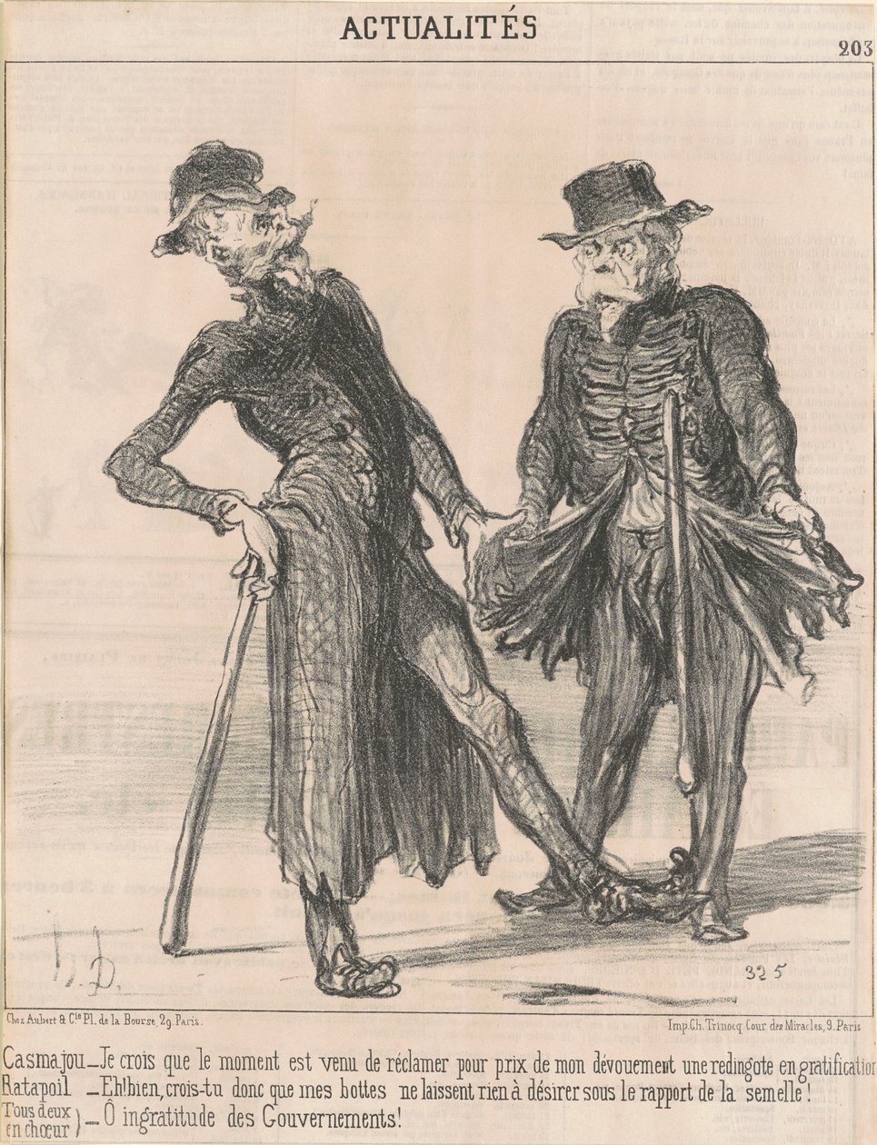Casmajou – Ratapoil (mindkettő kórusban) alkotó: Honoré Daumier