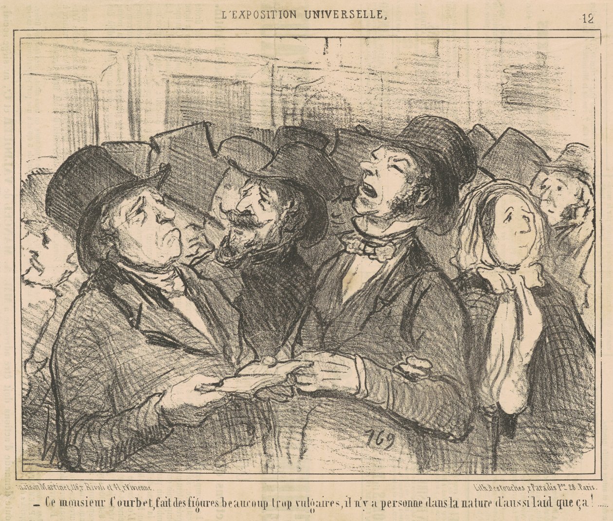 Ez a Monsieur Courbet figurákat csinál... vulgáris... alkotó: Honoré Daumier