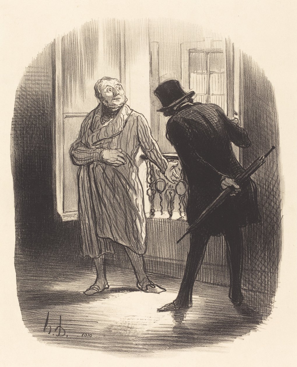 Ez a szállás egy kicsit drága, a Place Royale számára... alkotó: Honoré Daumier