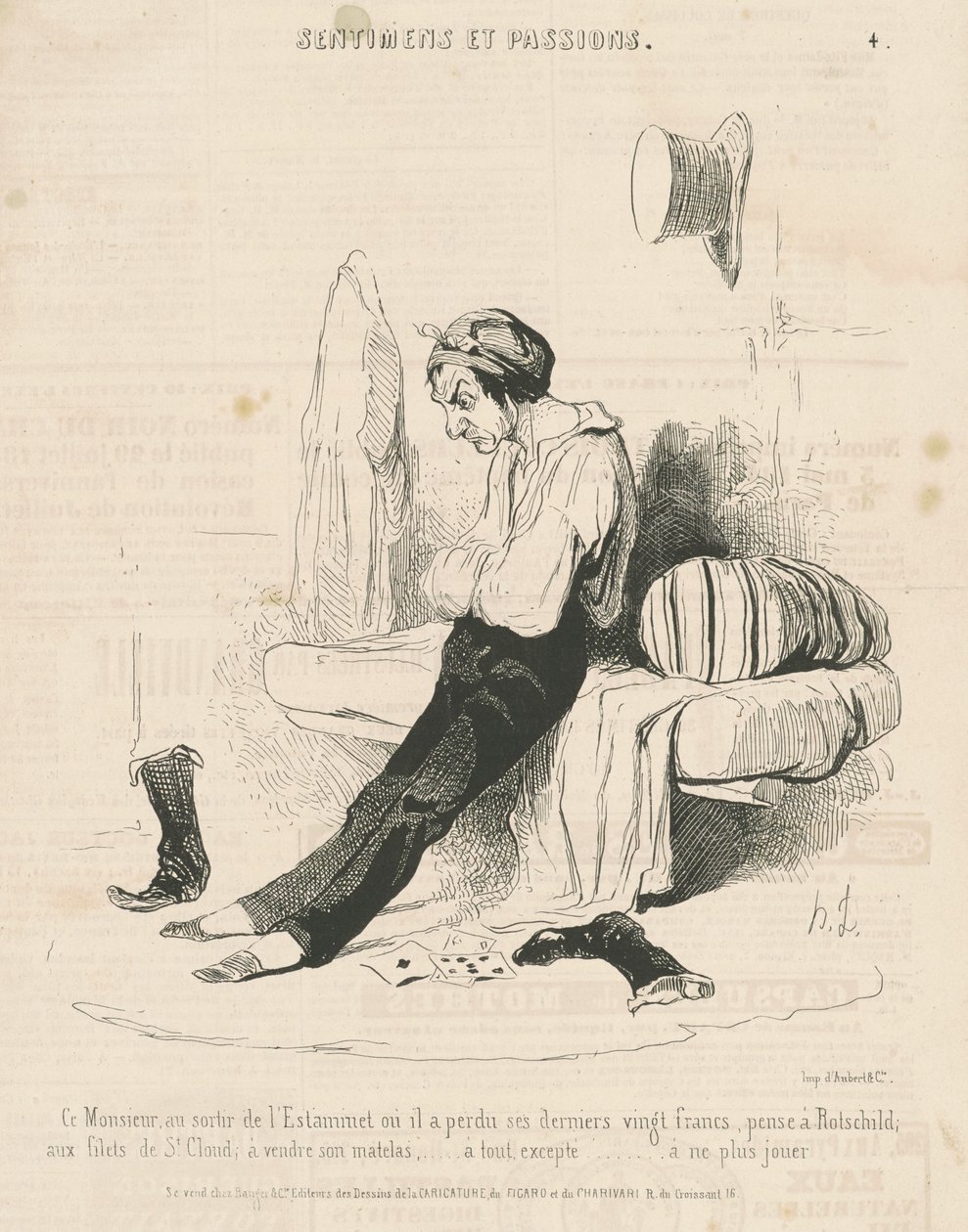 Ez az úr az estabet kijáratánál... alkotó: Honoré Daumier