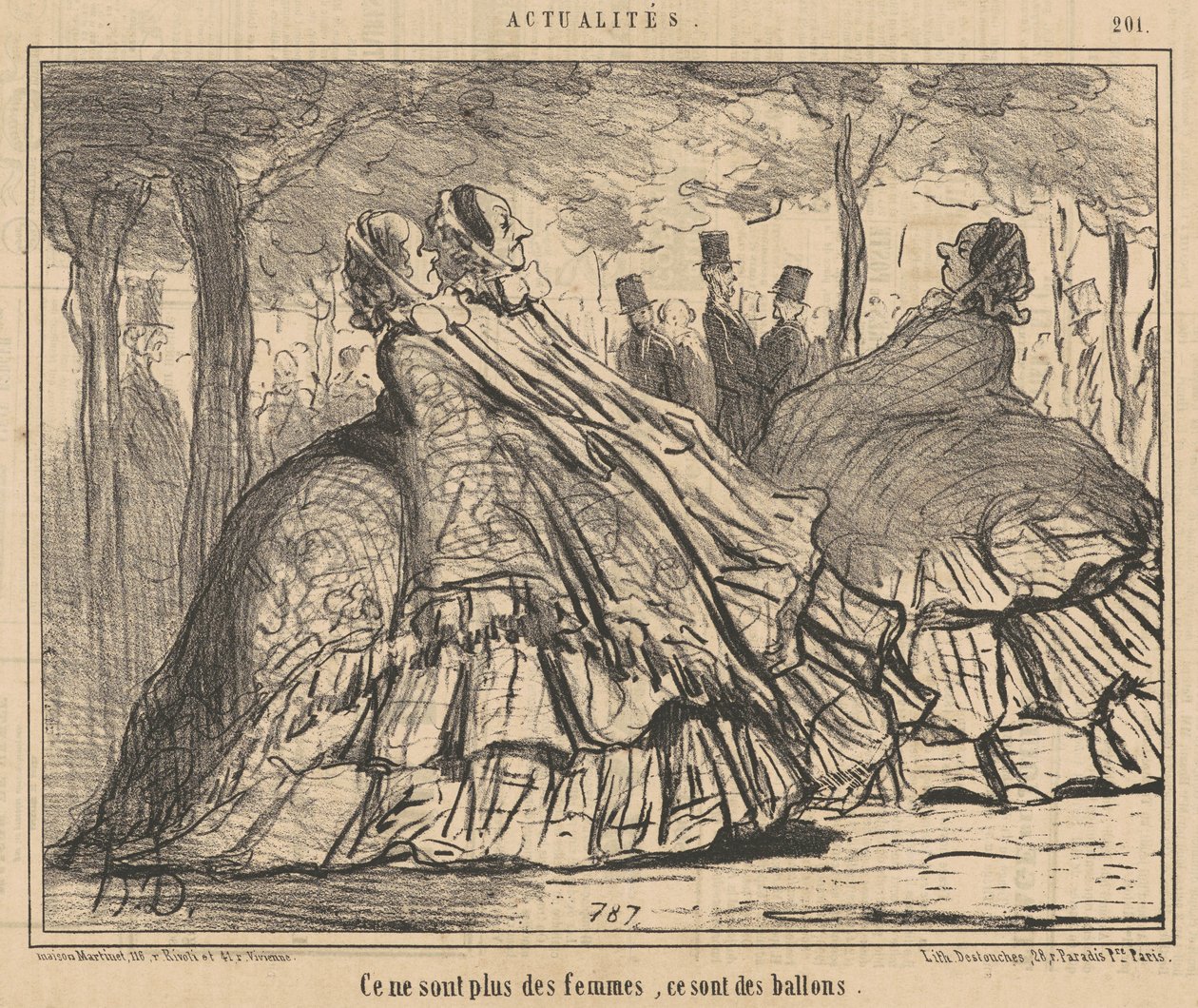 Már nem nők, hanem léggömbök alkotó: Honoré Daumier