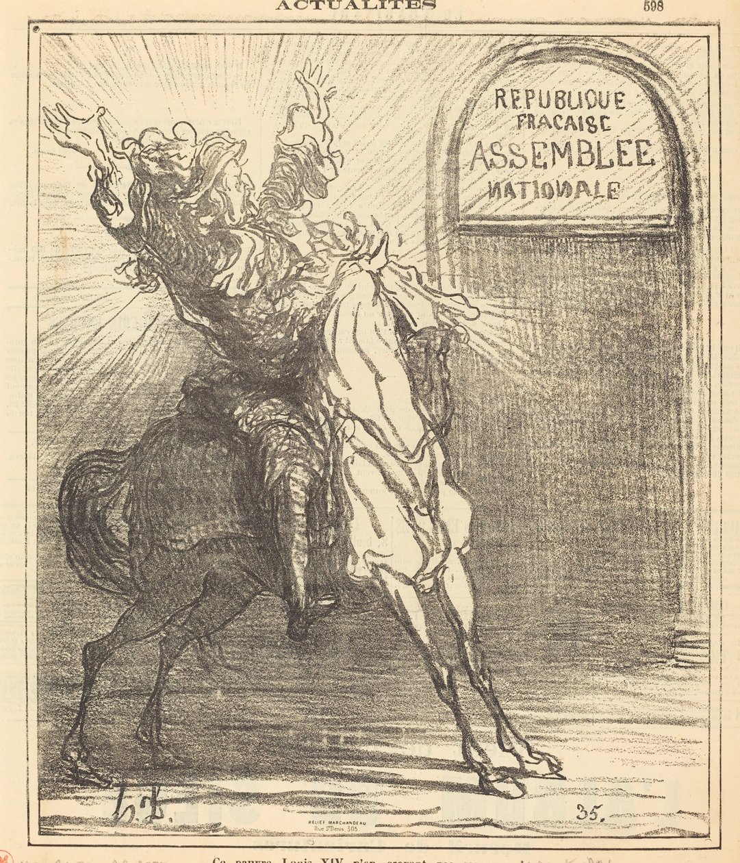 Ez a szegény XIV. Lajos nem hitt a szemének alkotó: Honoré Daumier