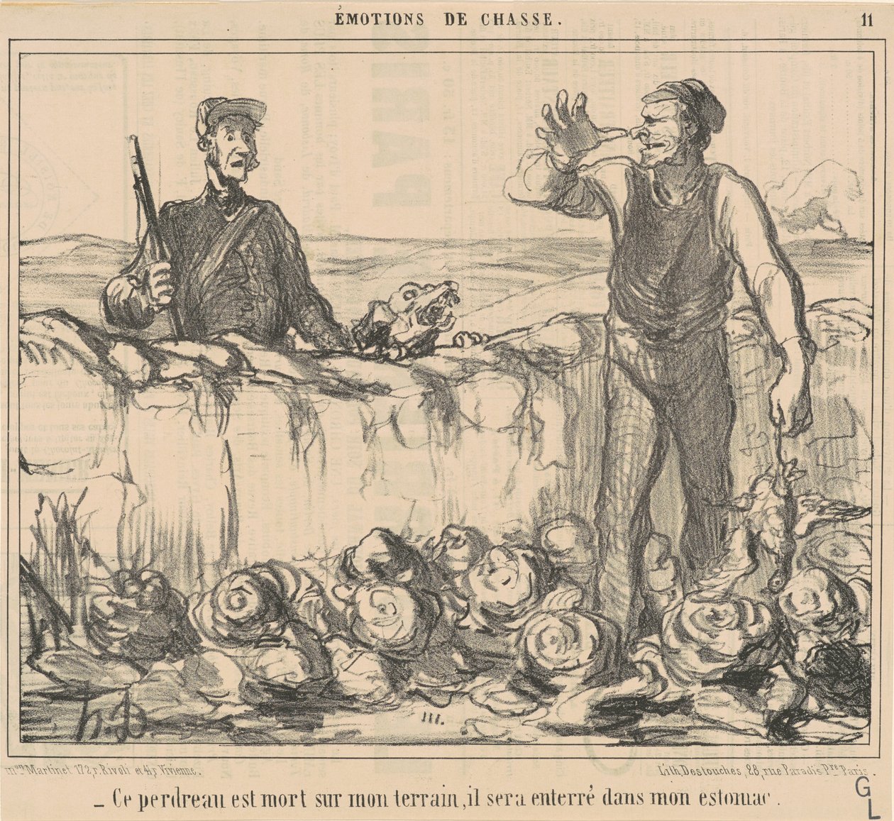 Ez a fogoly meghalt a földemen... alkotó: Honoré Daumier