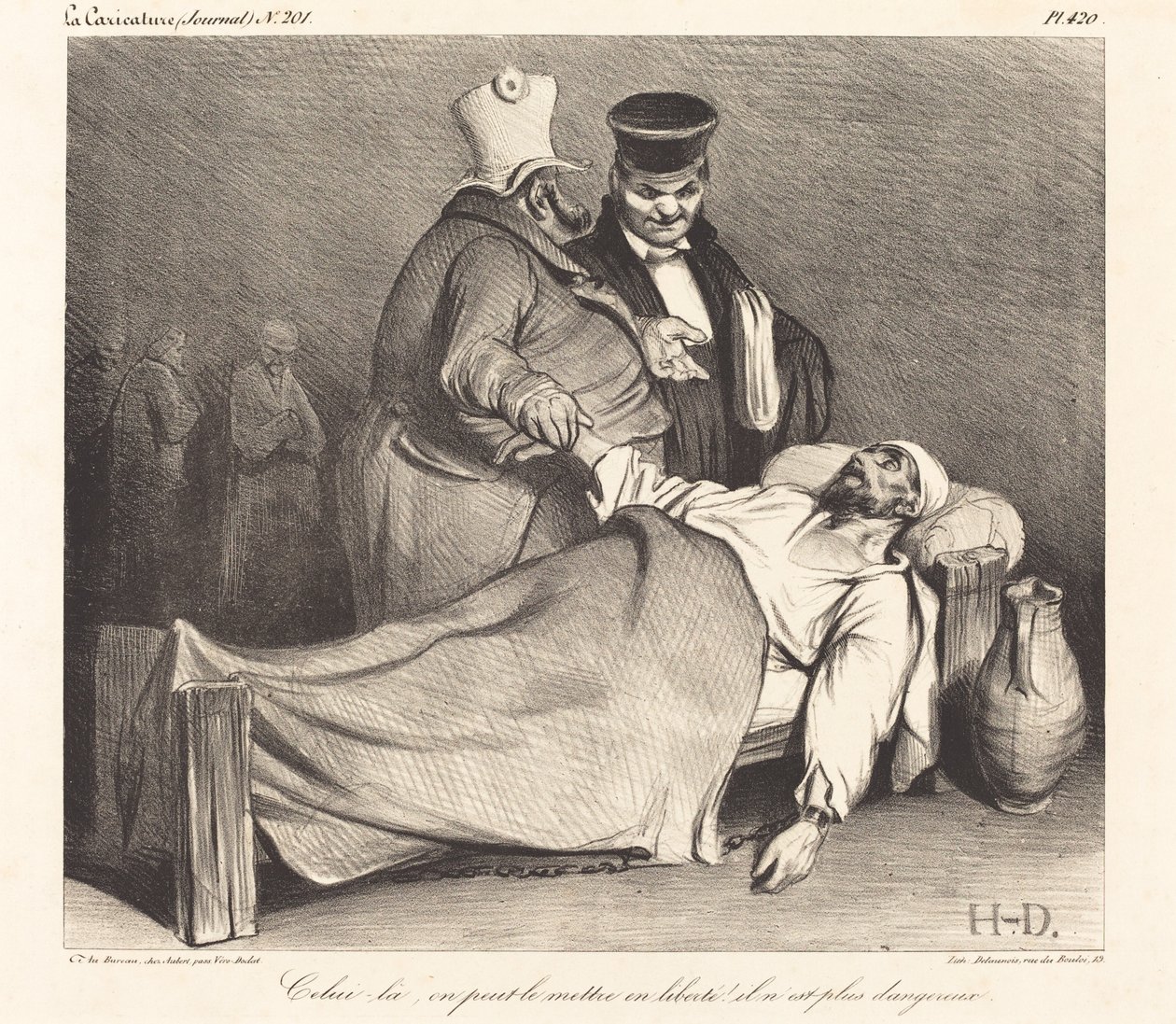 Ezt kiszabadíthatjuk! (Ezt kiszabadíthatjuk! Már nem veszélyes!) alkotó: Honoré Daumier