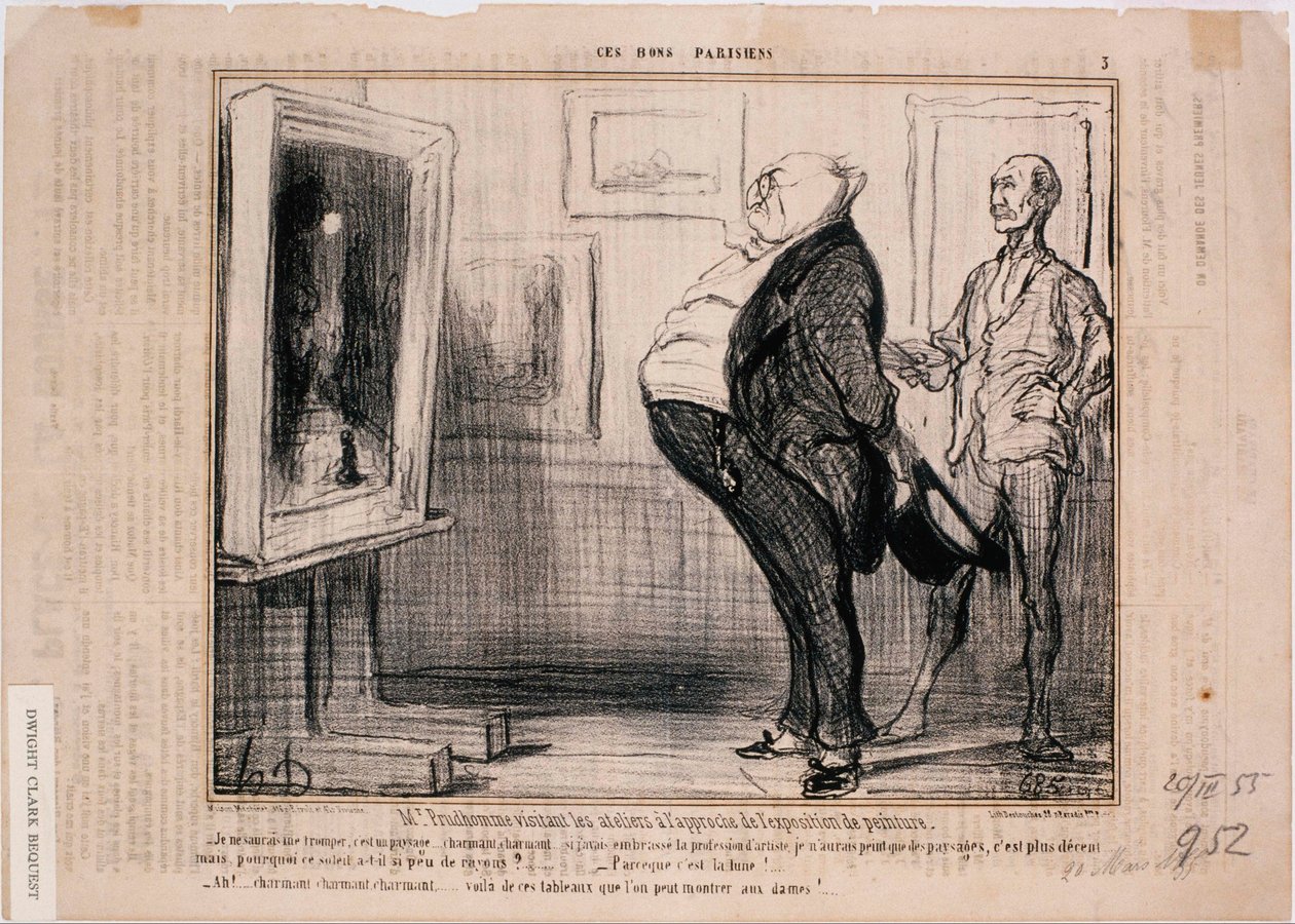 Ezek a Bons Parisiens- M. Prudhomme látogatják a műhelyeket ... alkotó: Honoré Daumier