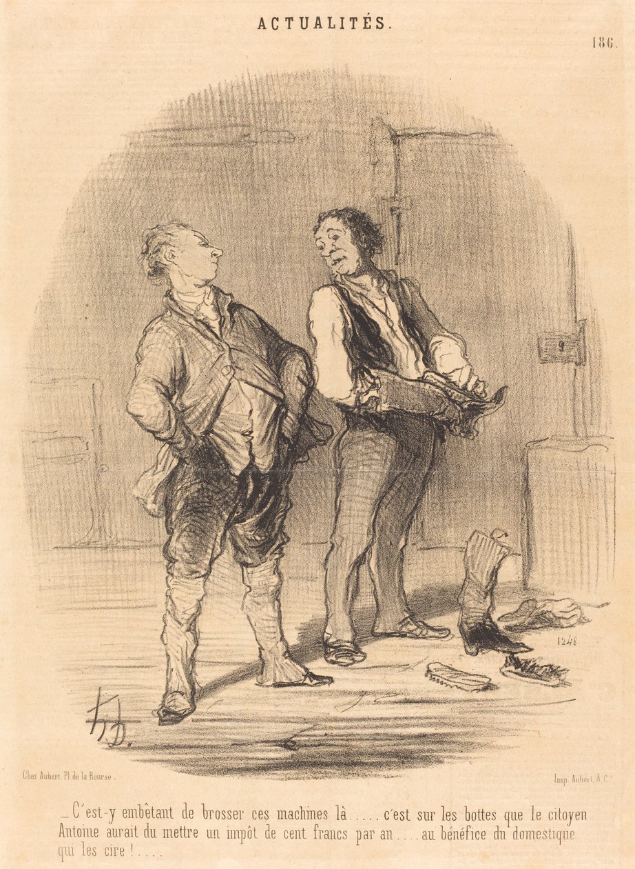 Bosszantó ott kefélni ezeket a gépeket... alkotó: Honoré Daumier