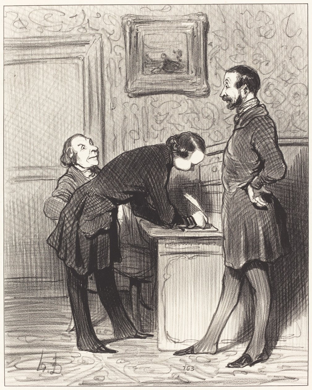 Ez jó, mert ő a barátod... alkotó: Honoré Daumier