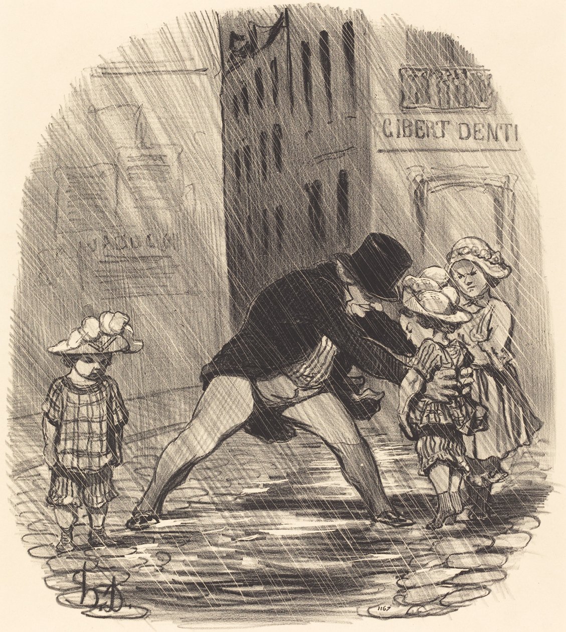 Hülyeség télen... alkotó: Honoré Daumier