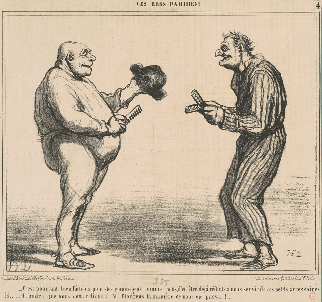 Sajnos azonban... alkotó: Honoré Daumier