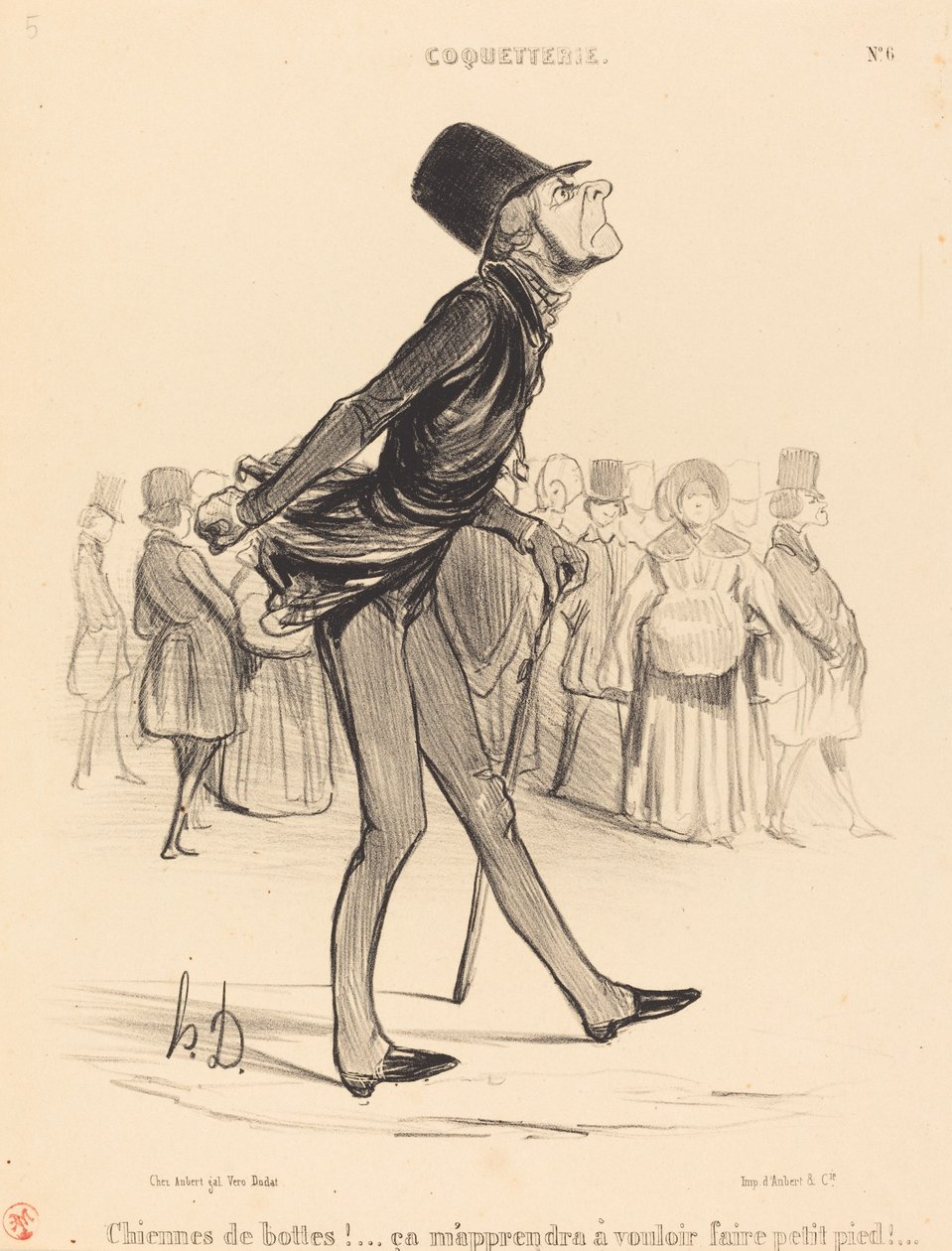 Bot nőstény kutyák!... alkotó: Honoré Daumier