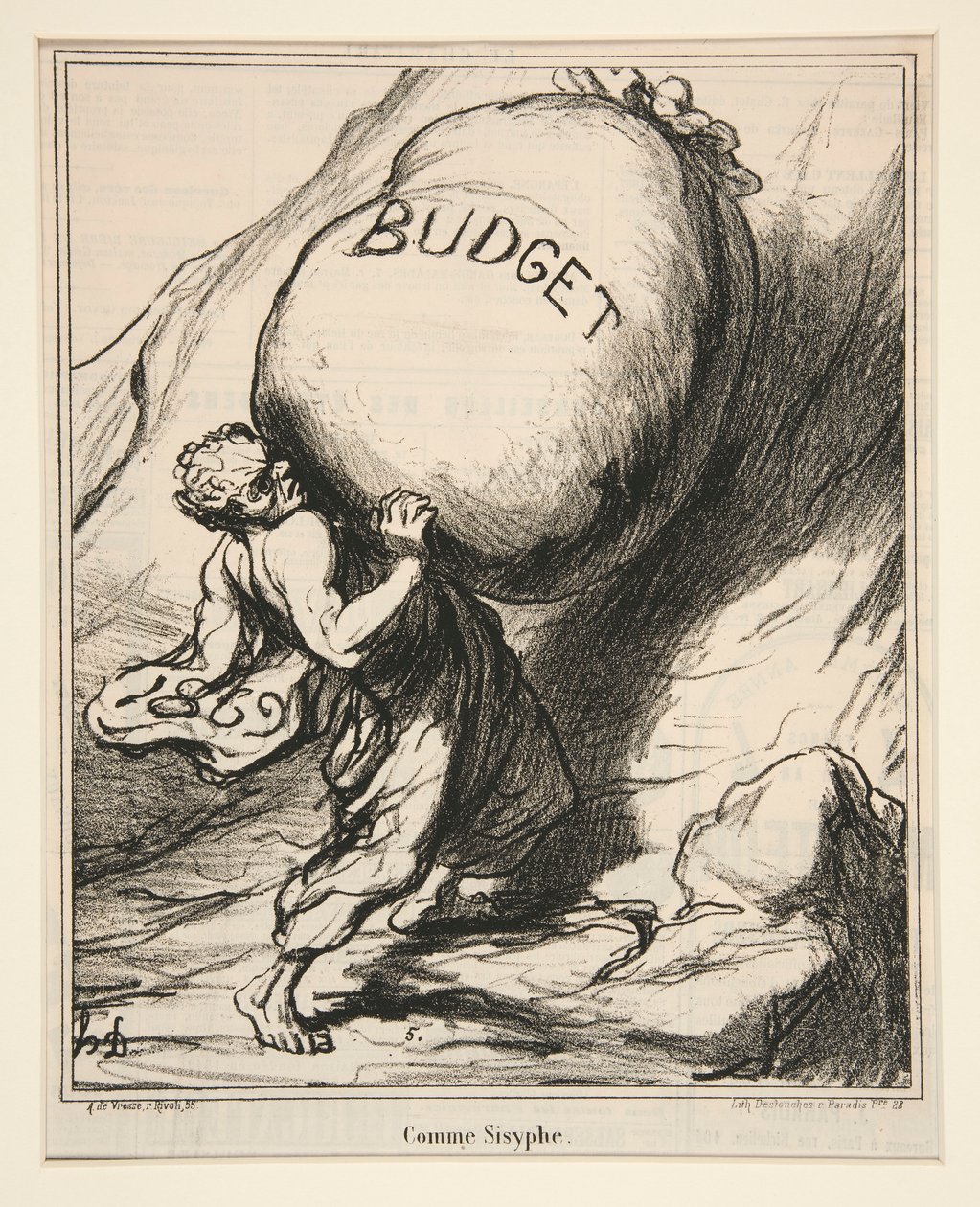 Mint Sziszüphosz, az Actualitesból alkotó: Honoré Daumier