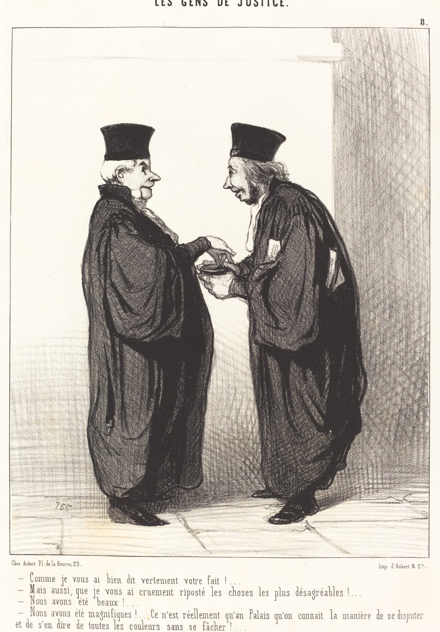 Ahogy mondtam kereken, kész! alkotó: Honoré Daumier