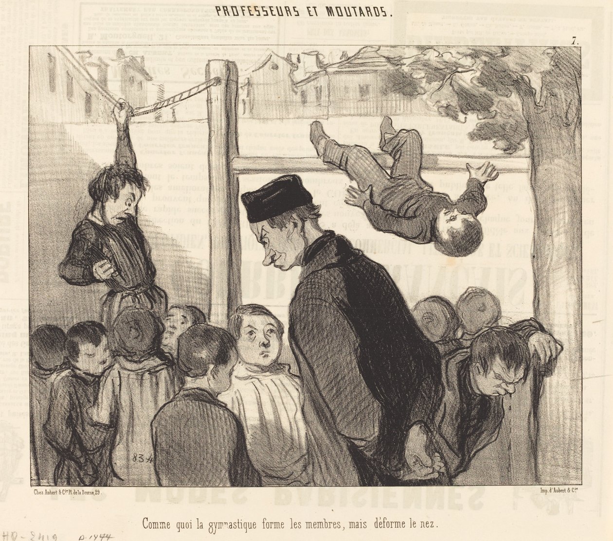 Hogyan edzi a torna a végtagokat... alkotó: Honoré Daumier
