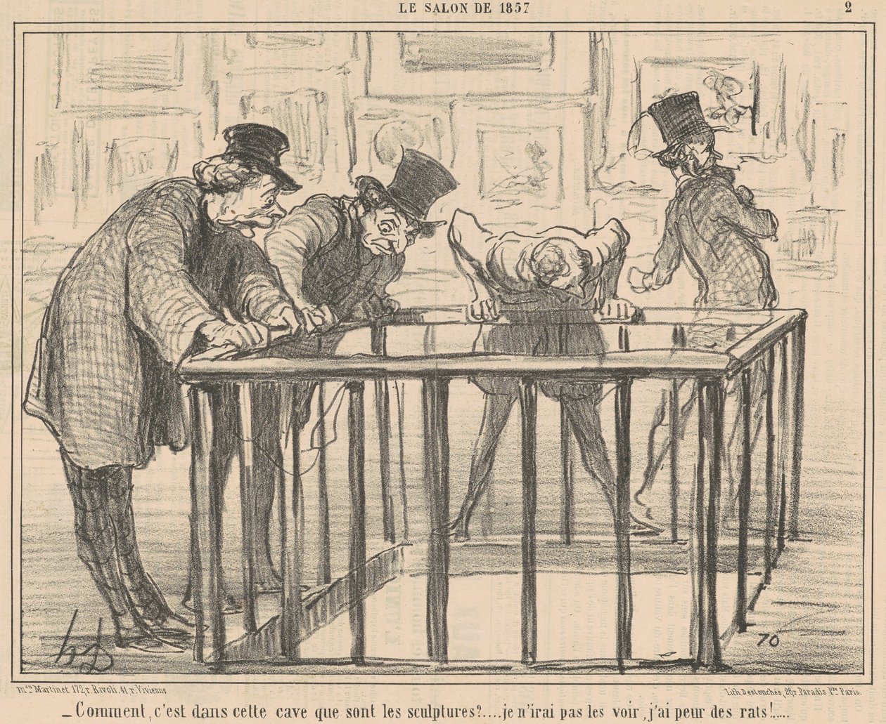 Hogy, ebben a pincében van az... alkotó: Honoré Daumier