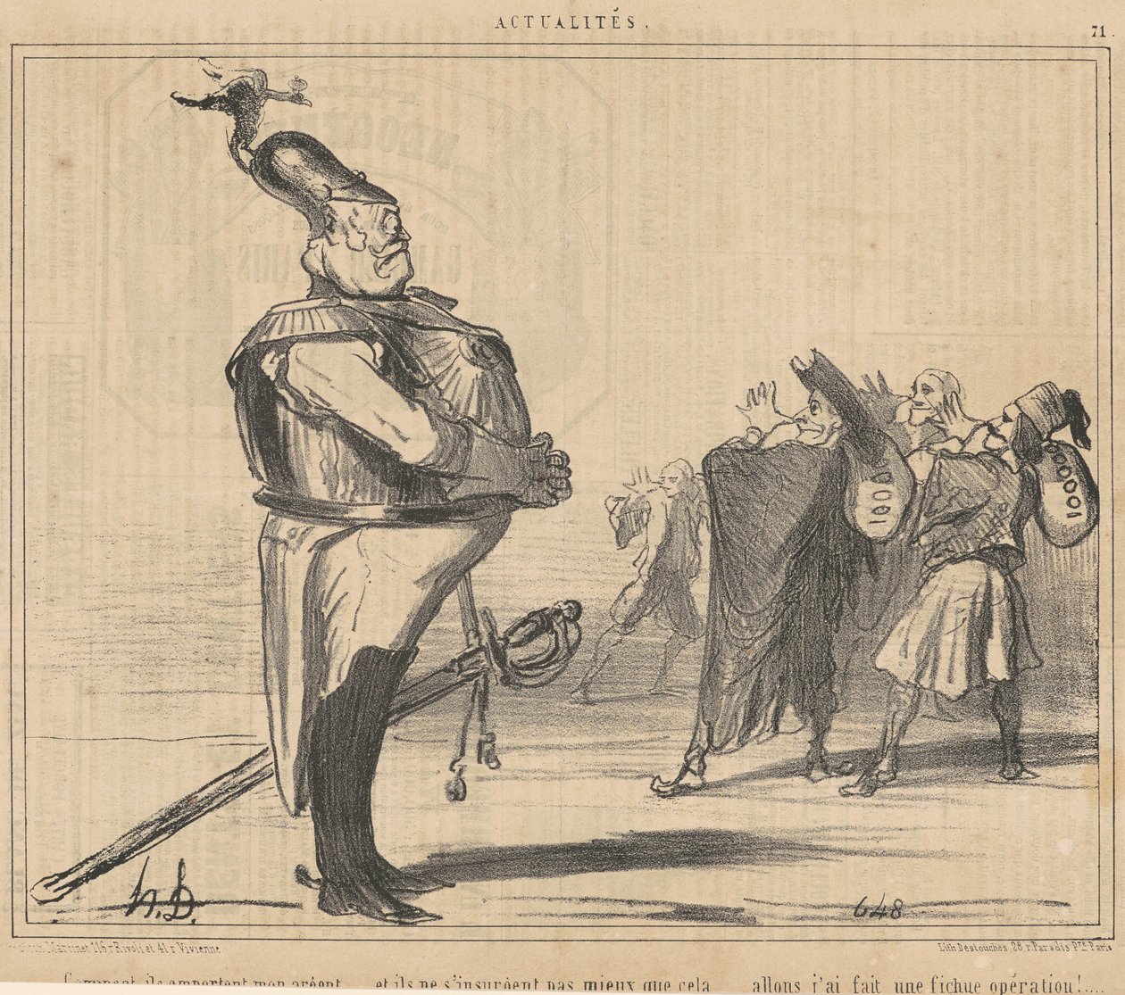 Hogyan, elveszik a pénzemet... alkotó: Honoré Daumier