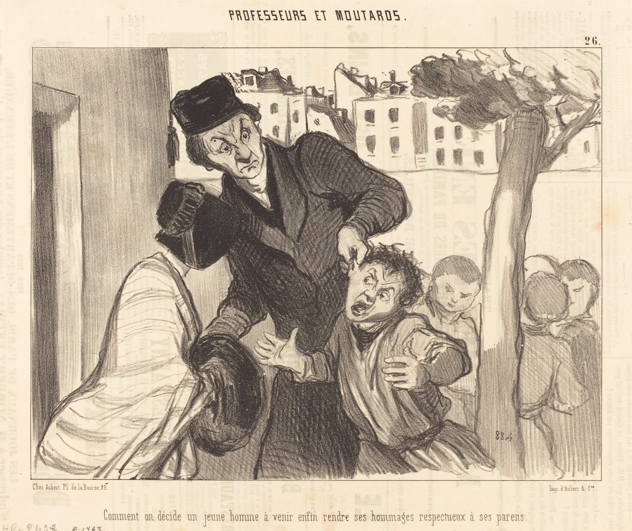 Hogyan dönti el, hogy egy fiatalember jöjjön... alkotó: Honoré Daumier
