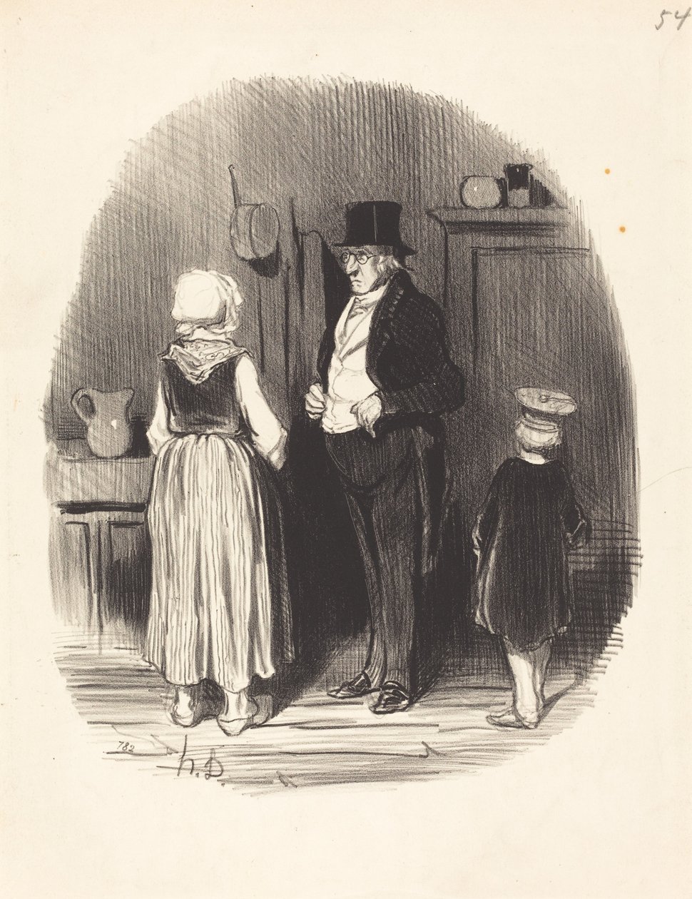 Hogyan!... minden juhom meghalt... alkotó: Honoré Daumier