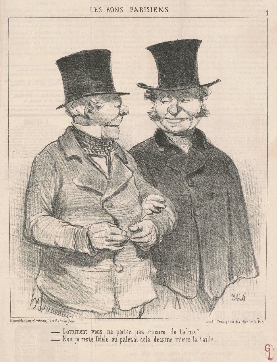 Hogyhogy nincs rajtad még talma? ... alkotó: Honoré Daumier