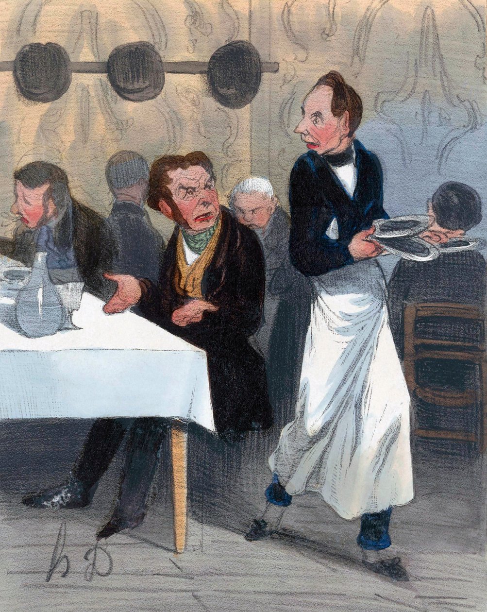 Panaszkodó vendég az étteremben alkotó: Honoré Daumier