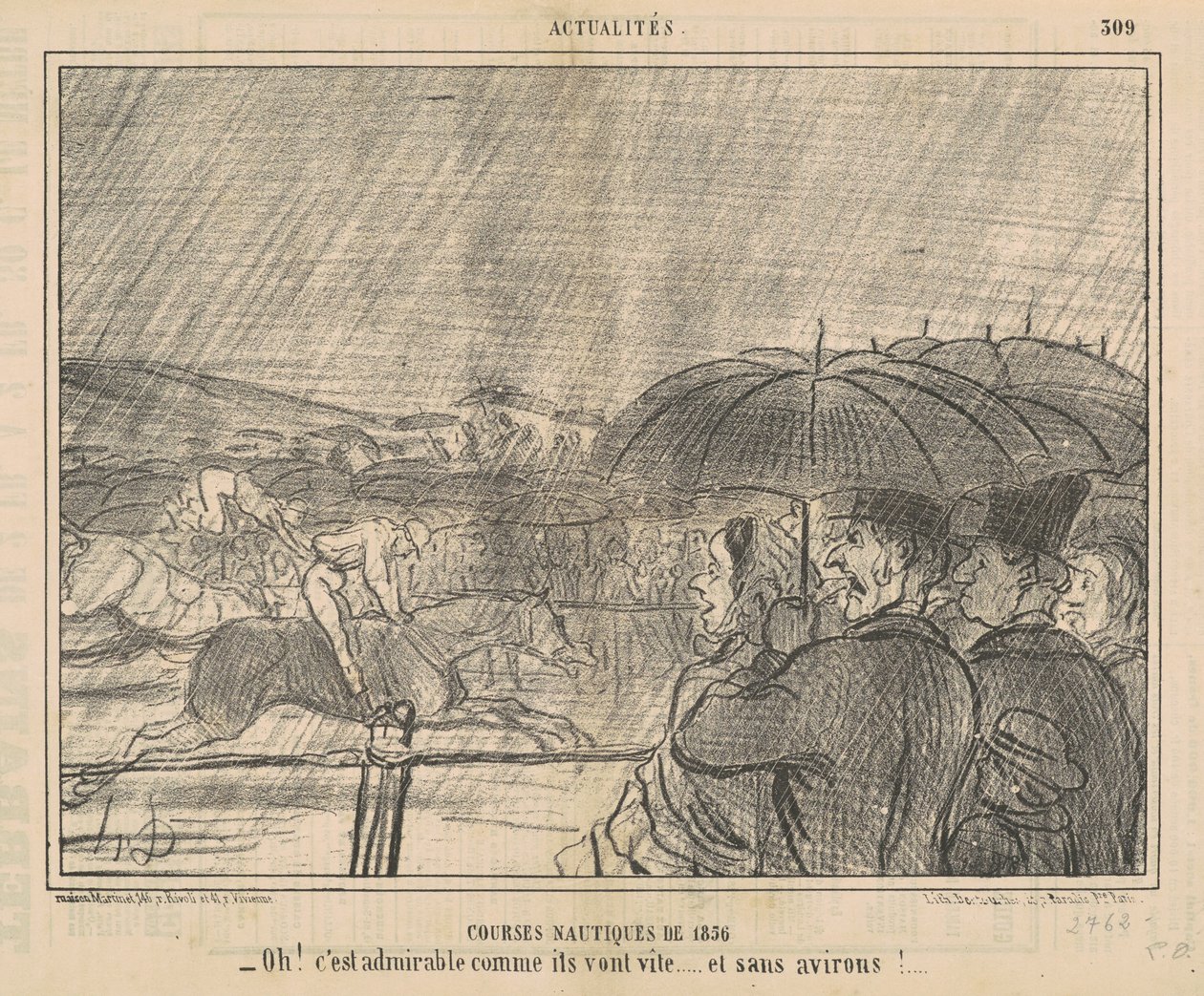 1856-os vízi versenyek alkotó: Honoré Daumier