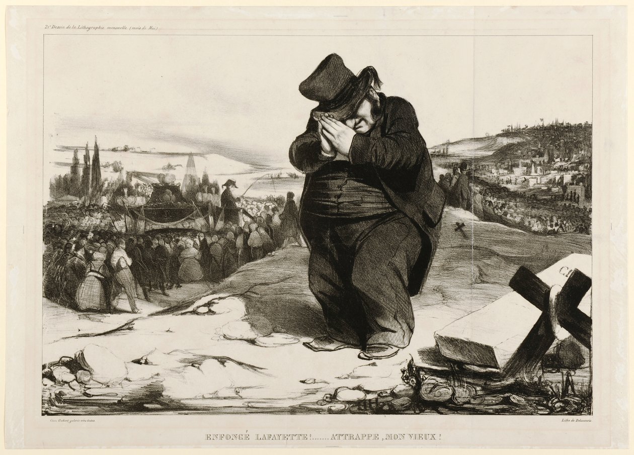 Összetört Lafayette!... Csapdába esett, öreg! 1834 (kőnyomat) alkotó: Honoré Daumier
